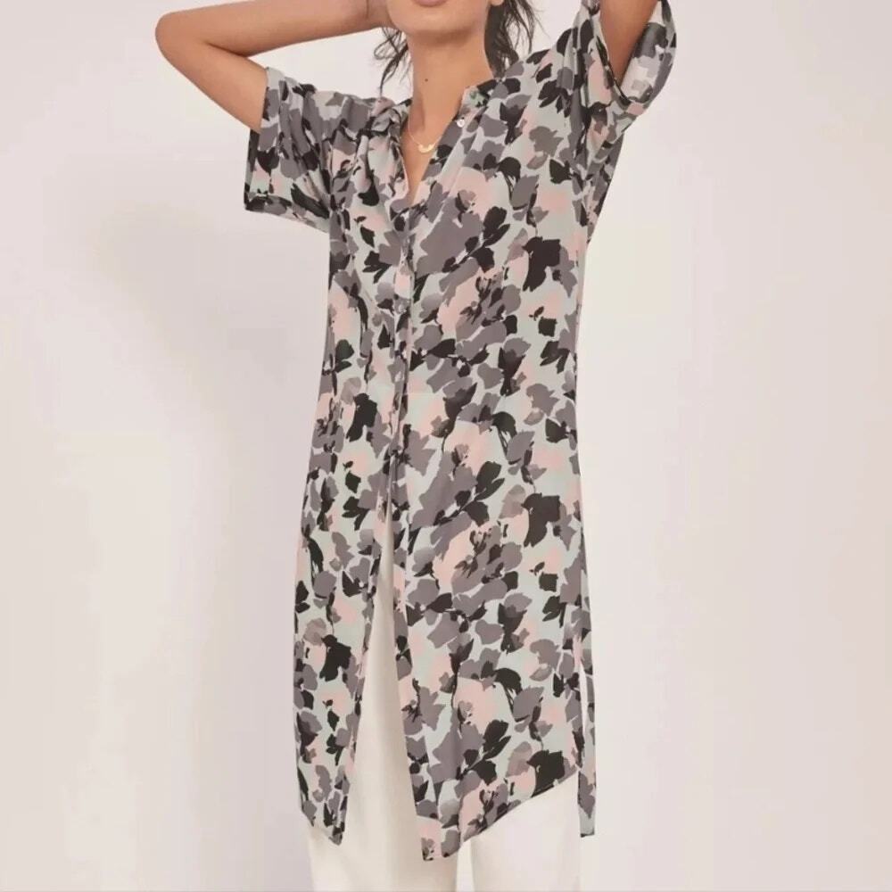 Anthropologie Maeve Rita Printed Tunic Blouse Size Large